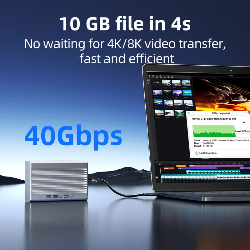 Acasis 40Gbps USB4 M.2 NVMe SS - Usb4 40Gbps External Ssd 8Tb 评论和价格