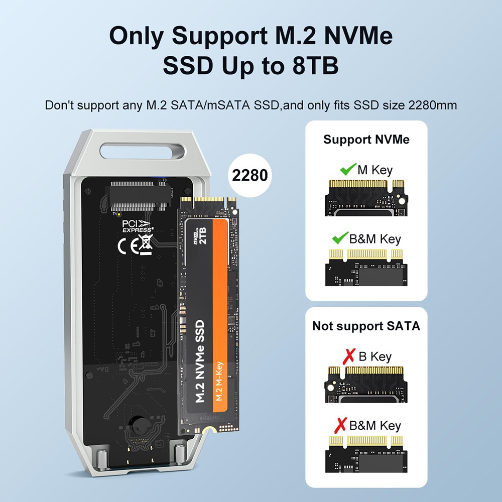 MAIWO 40Gbps NVMe M.2 SSD Encl - Usb4 40Gbps External Ssd 8Tb 评论和价格